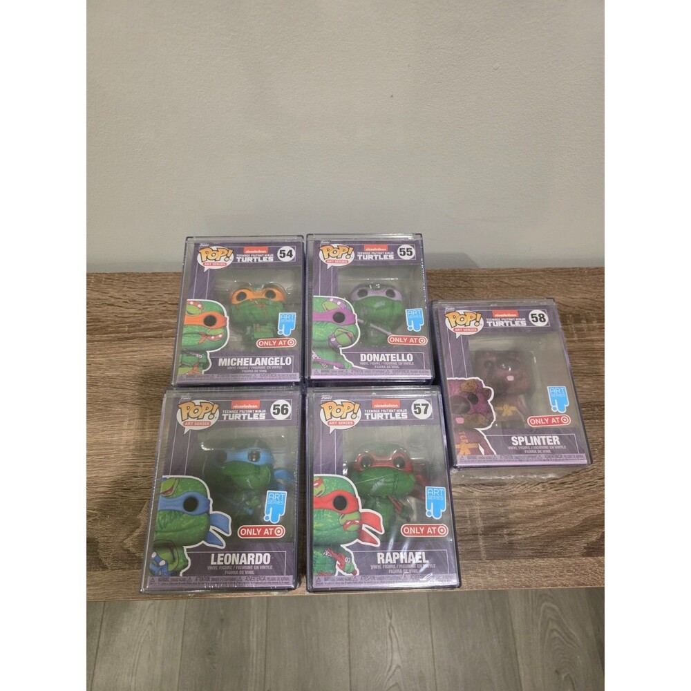 Funko Pop TMNT Art Series Lot of 5 #54-58 Target Exclusive w/ Hard Protectors